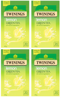4 x Twinings Green Tea & Lemon 20