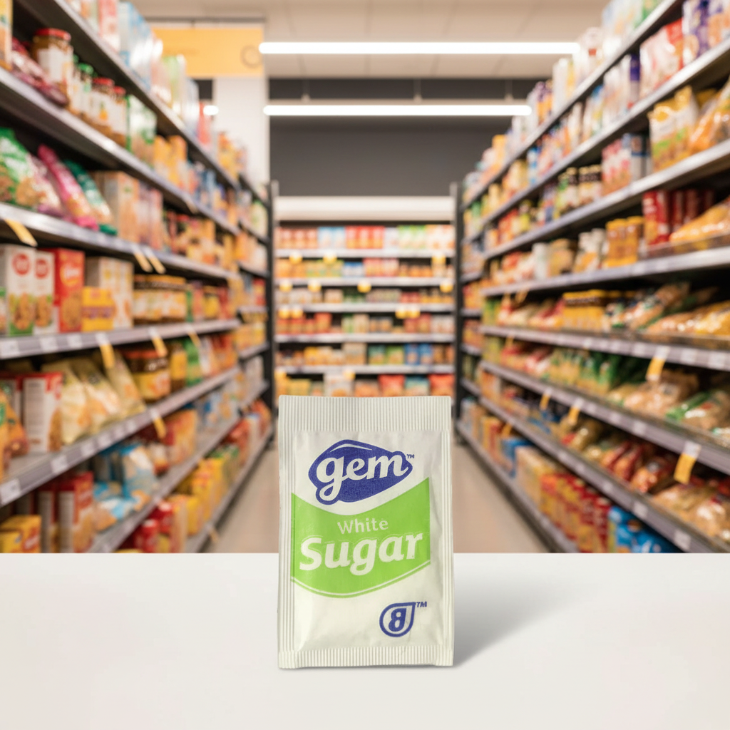 1000 x Gem White Sugar 1000 Sachets