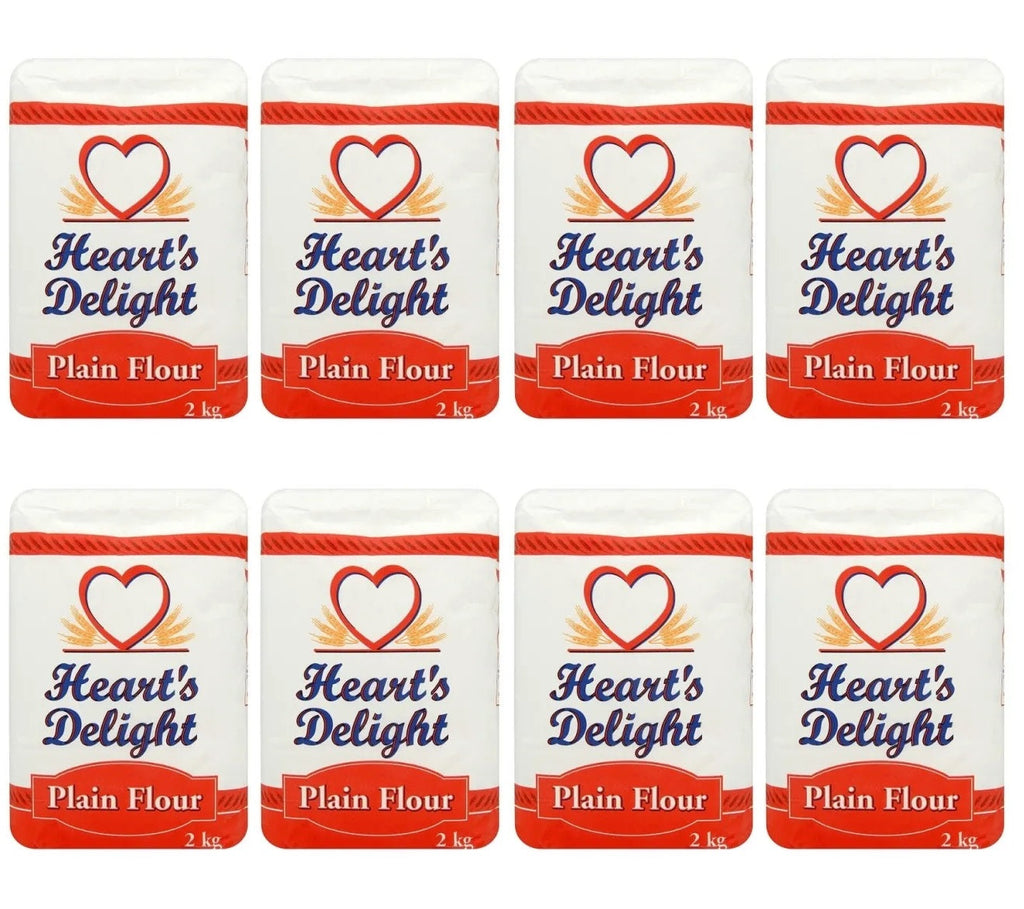 8 x Heart's Delight Plain Flour 2Kg