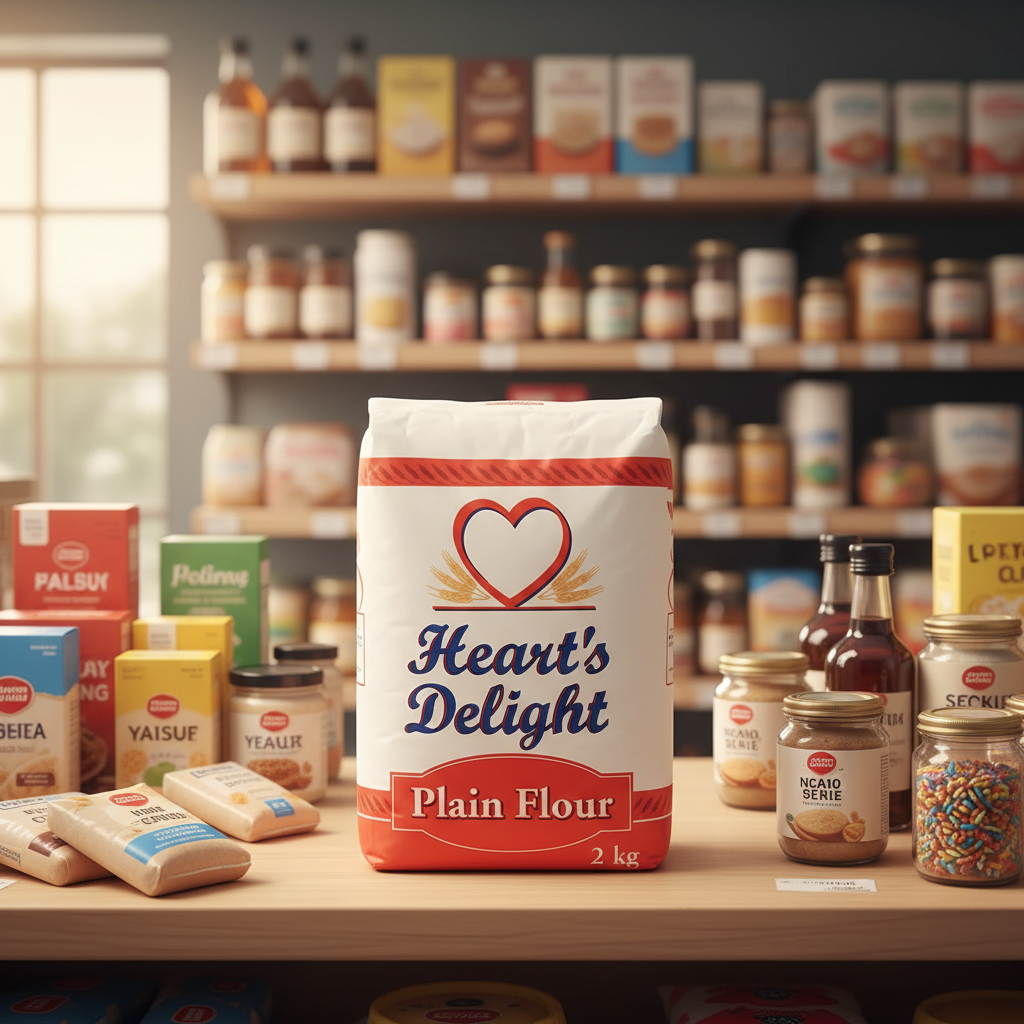 8 x Heart's Delight Plain Flour 2Kg