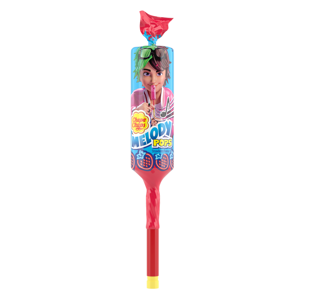 48 x Chupa Chups Melody Pops Strawberry 15G
