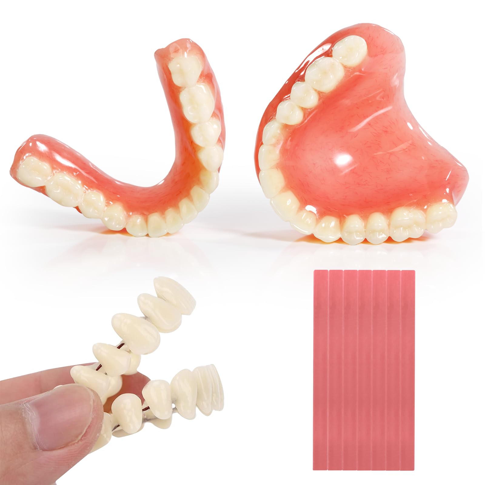 Denture DIY Full Set: Top & Bottom Fake Teeth Kit | Improve Your Smile 0806-1