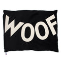 Dog Bed Big WOOF in Black Velvet
