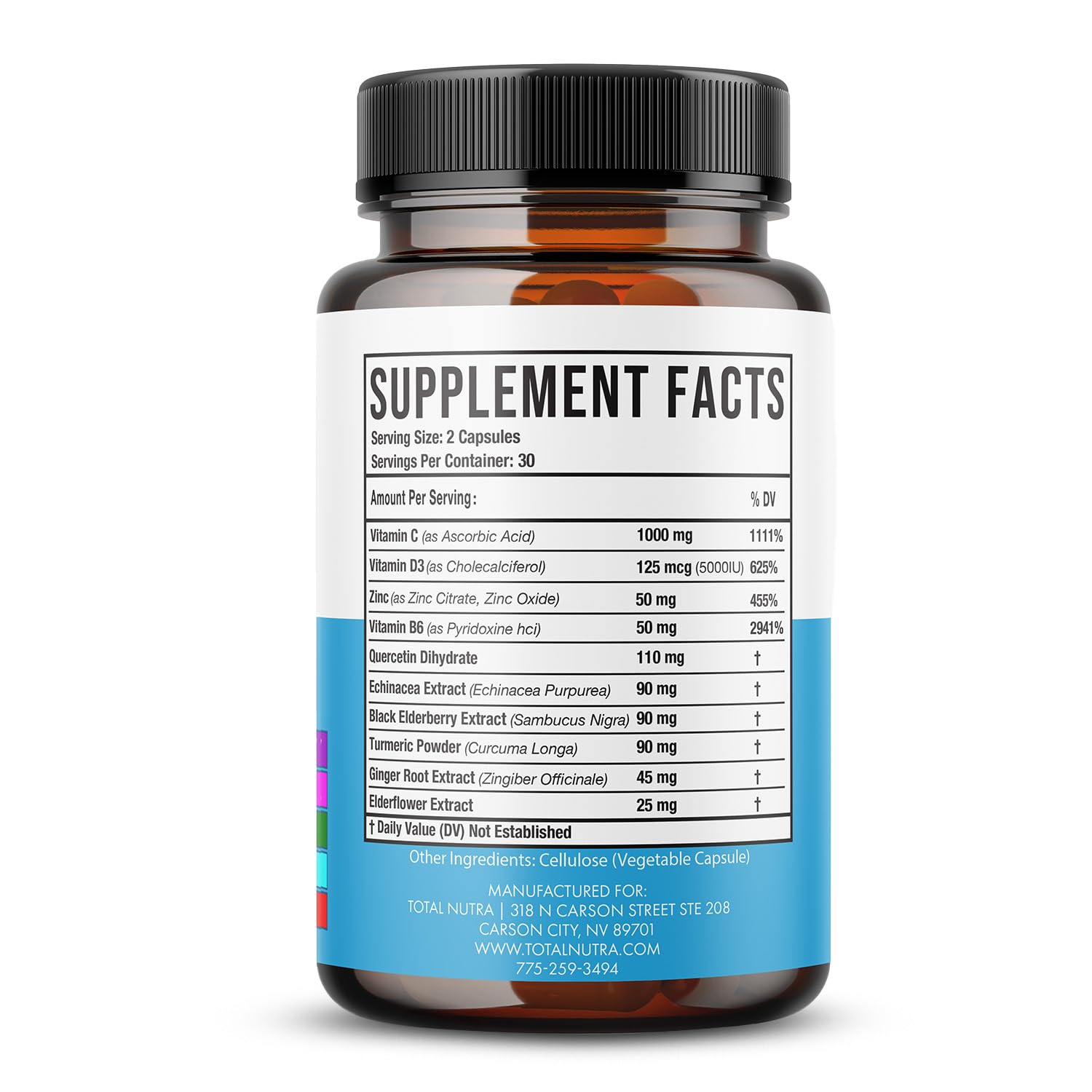 10-In-1 Immune Support Supplement - Immune Boosters for Adults & Kids (60 Caps)