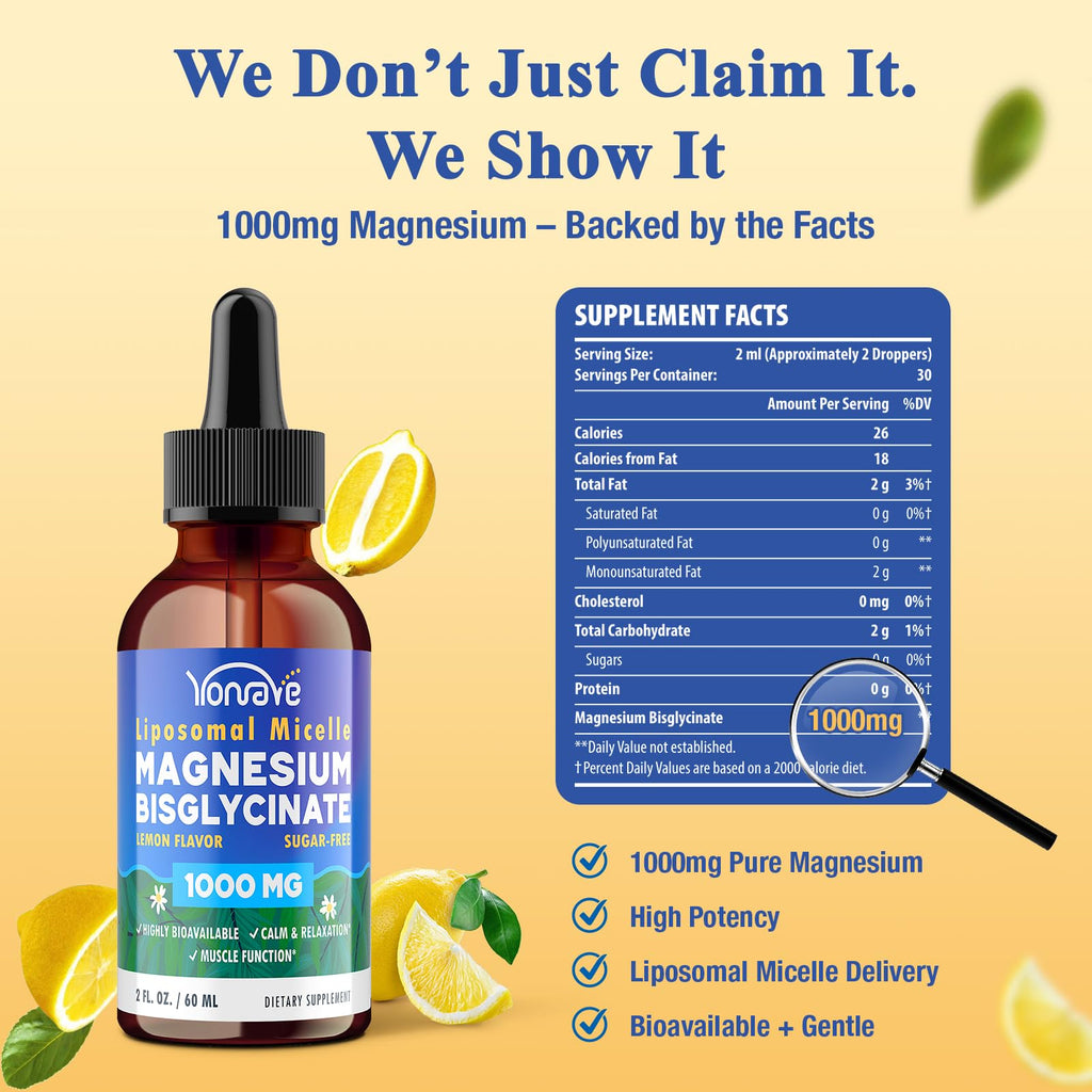 Magnesium Bisglycinate Liquid – High Absorption Liposomal Micelle (60ml)