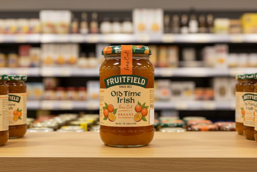 12 x Fruitfield Old Time Irish Fine Cut Orange Marmalade 454G