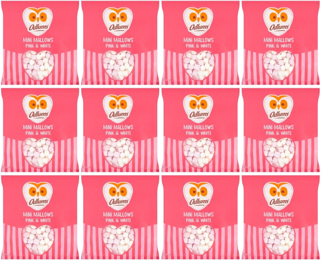 12 x Odlums Mini Mallows Pink & White 125G
