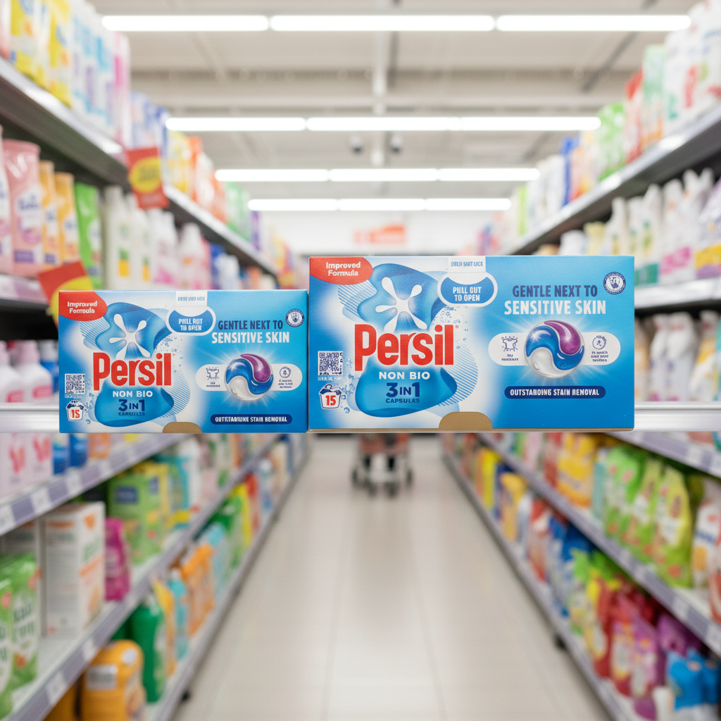 4 x Persil 3 In 1 Non Bio Capsules 15 Washes 316.5G