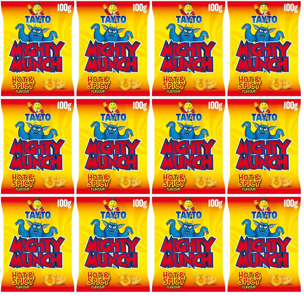 12 x Tayto Mighty Munch Hot & Spicy Flavour 100G