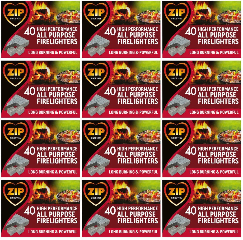 12 x Zip 40 High Performance All Purpose Firelighters