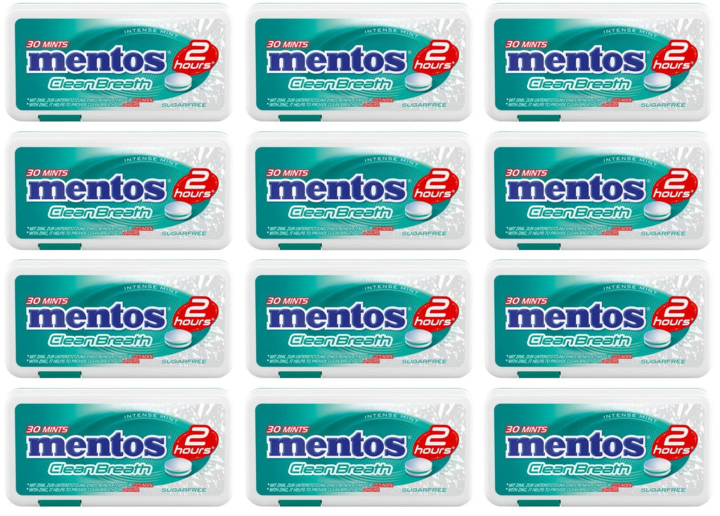 12 x Mentos Clean Breath Intense Mint 21G