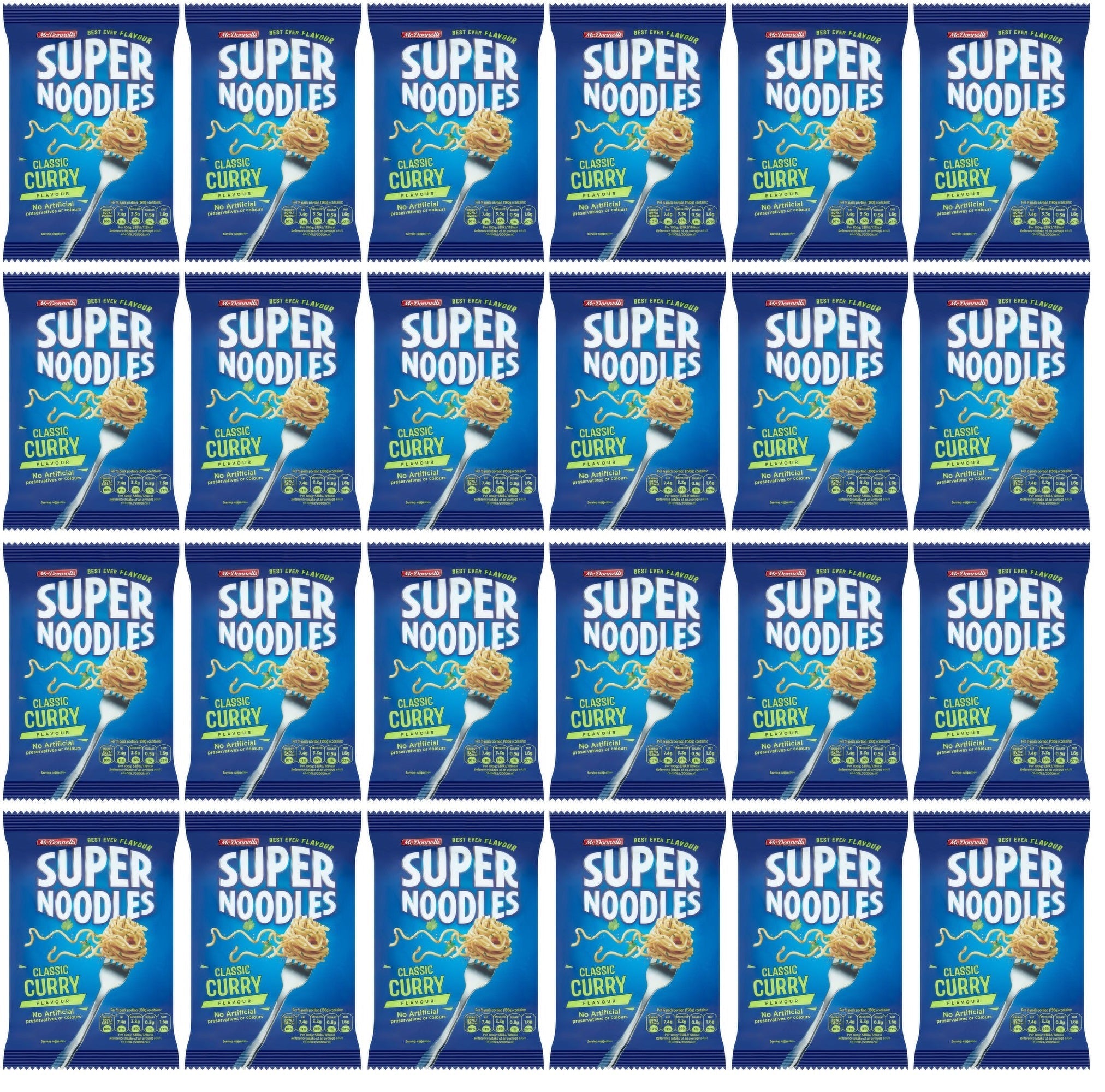 24 x Mcdonnells Super Noodles Classic Curry Flavour 85G