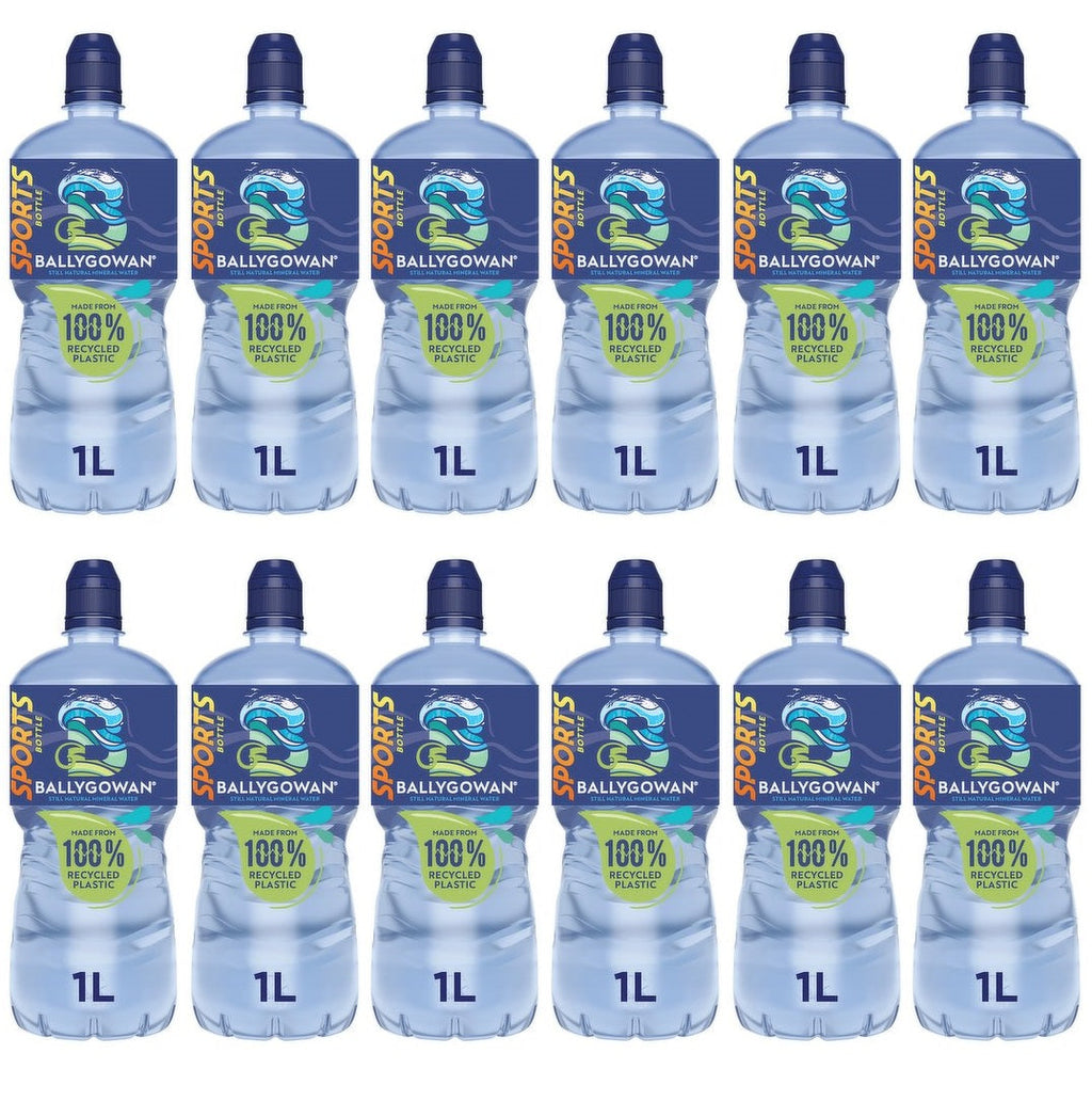 12 x Ballygowan Still Natural Mineral Water Sports Bottle 1L