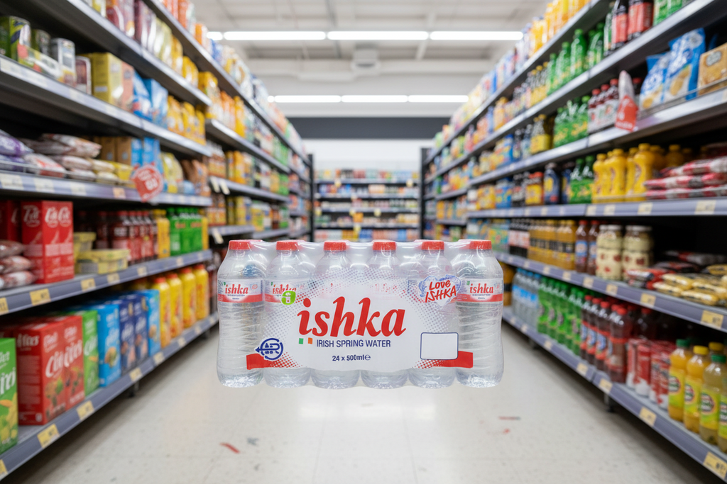 24 x Ishka Sparkling Irish Spring Water 500Ml