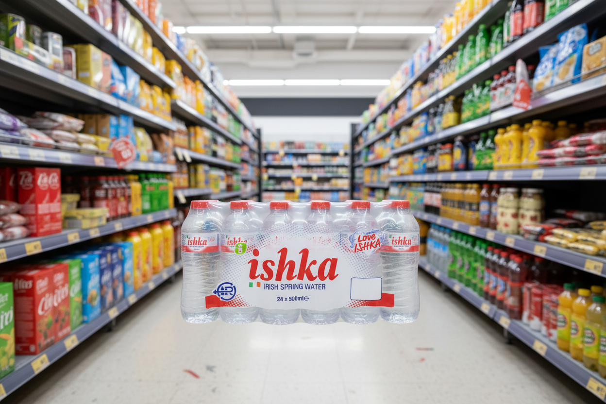 24 x Ishka Sparkling Irish Spring Water 500Ml