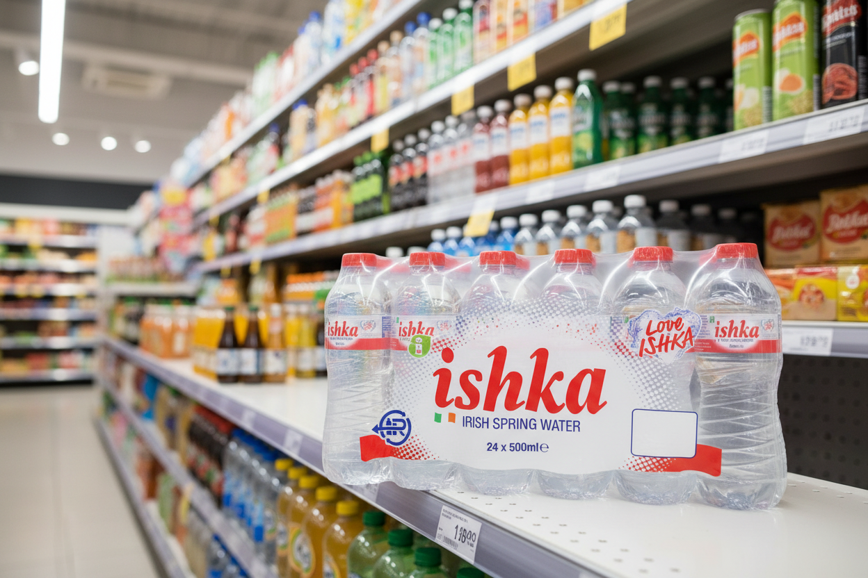 24 x Ishka Sparkling Irish Spring Water 500Ml
