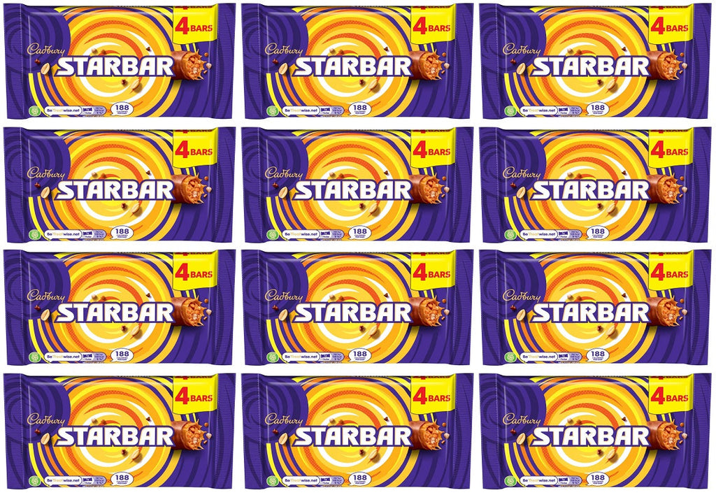 12 x Cadbury Starbar Chocolate Bar 4 PK X 42G