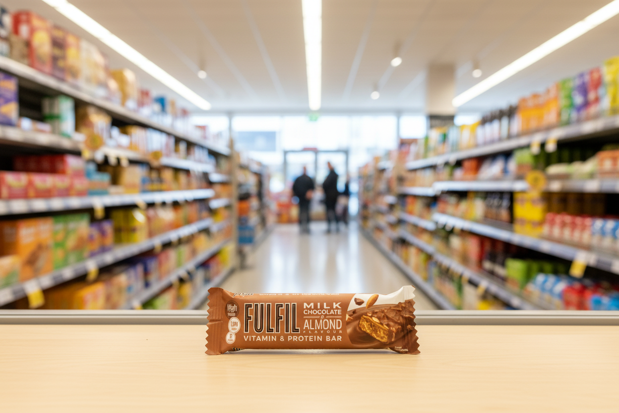 15 x Fulfil Milk Chocolate & Almond Flavour Vitamin & Protein Bar 55G