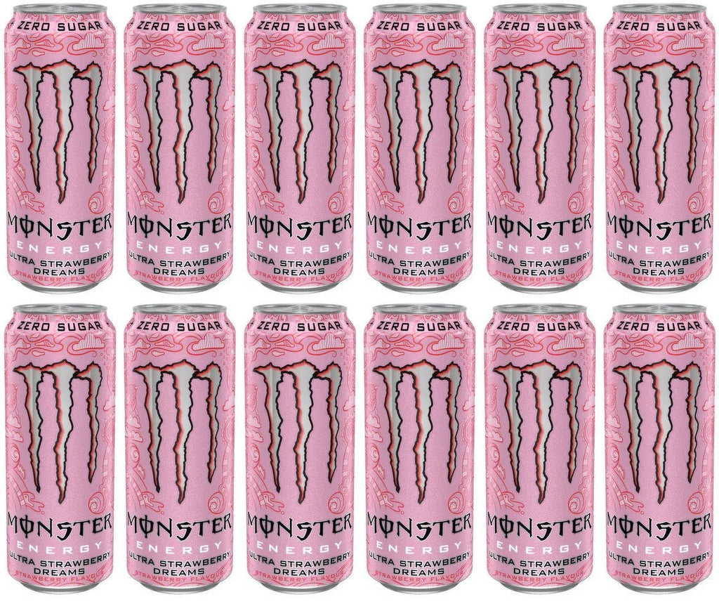 12 x Monster Strawberry Flavour Energy 500Ml