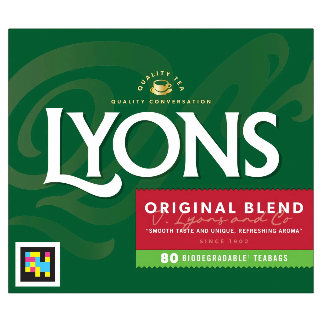 12 x Lyons Original Blend 80 Biodegradable Teabags 232G