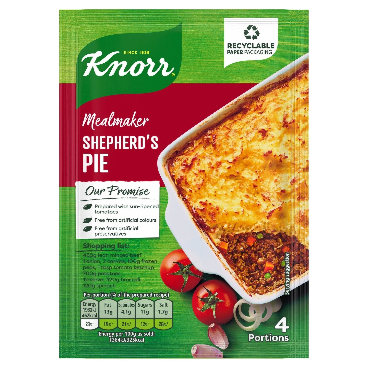 16 x Knorr Mealmaker Shepherds Pie 42G