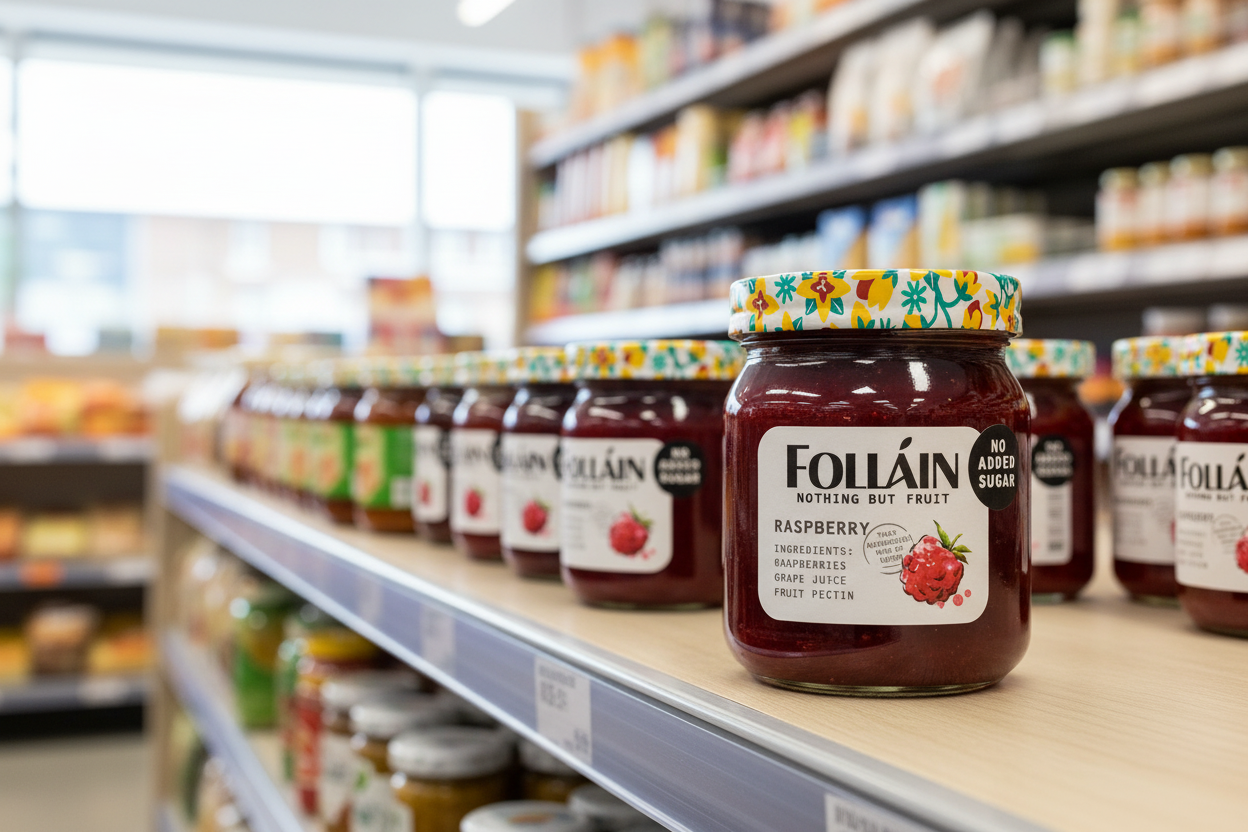 9 x Folláin Nothing But Fruit Raspberry 340G