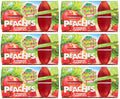 6 x Sunny South Peaches In Strawberry Jelly In Pots 4 X120G
