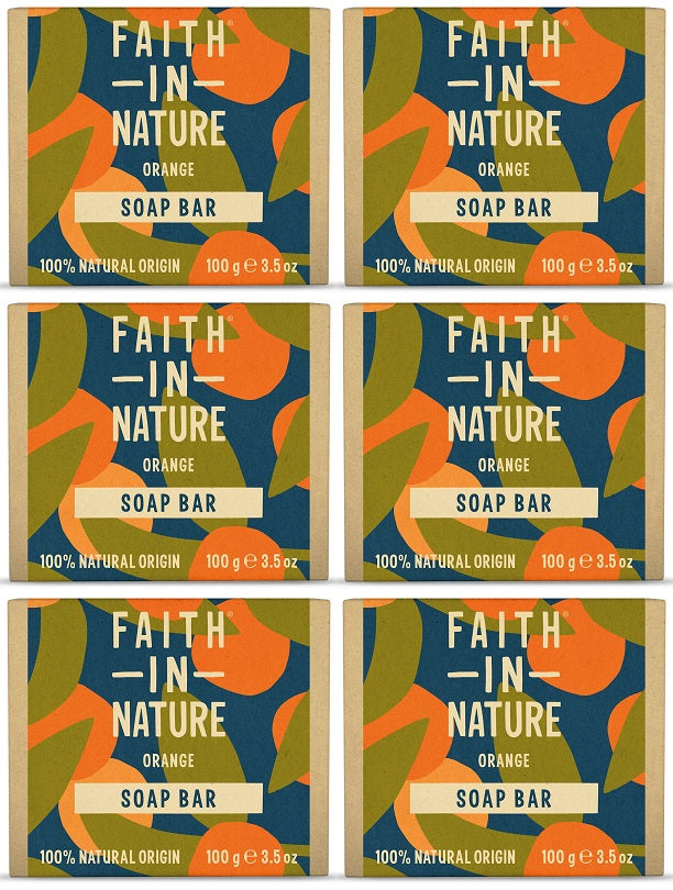 6 x Faith In Nature Orange Soap - 100g