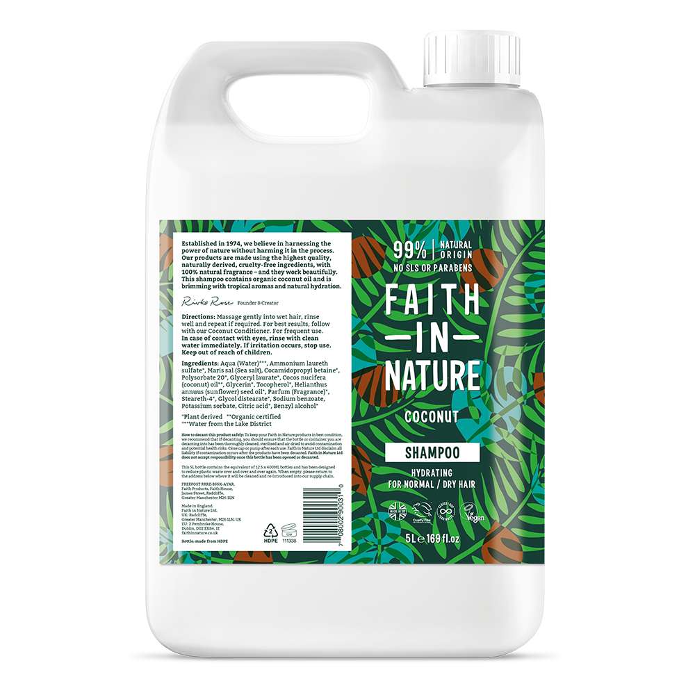 Faith In Nature Coconut Shampoo - 5ltr