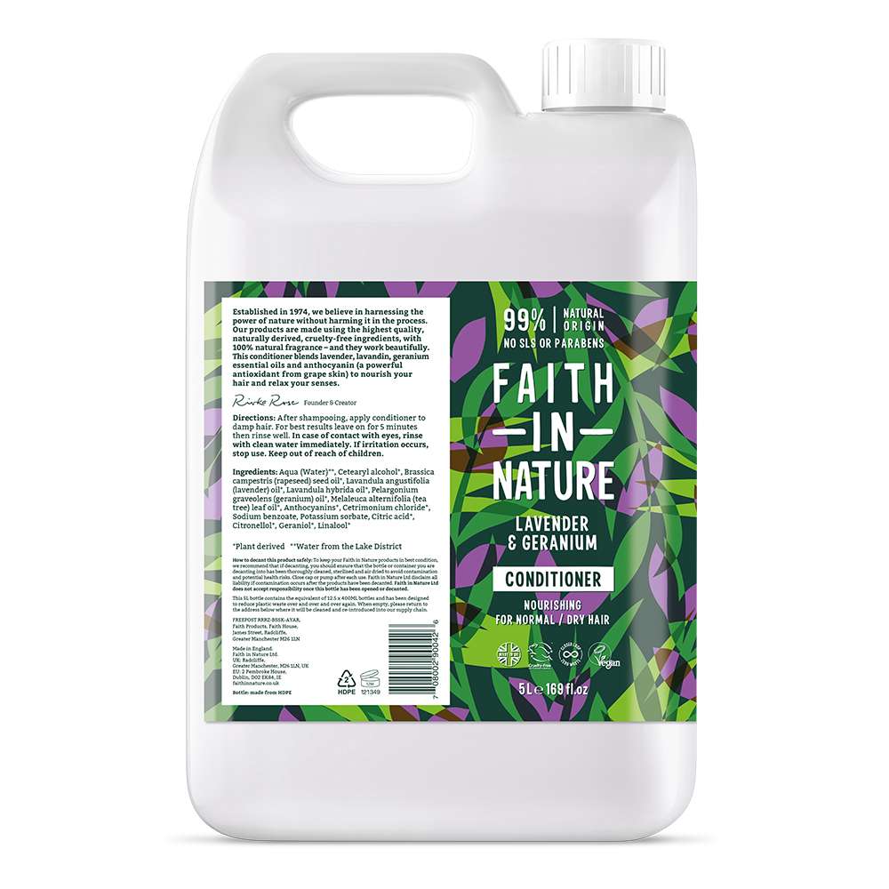 Faith In Nature Lavender & Geranium Conditioner - 5ltr