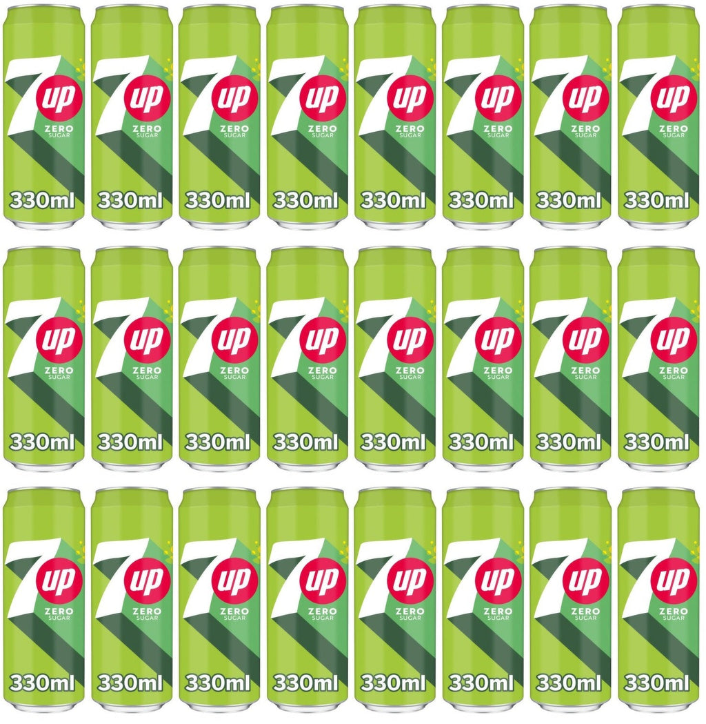 24 x 7Up Zero Sugar Can 330Ml