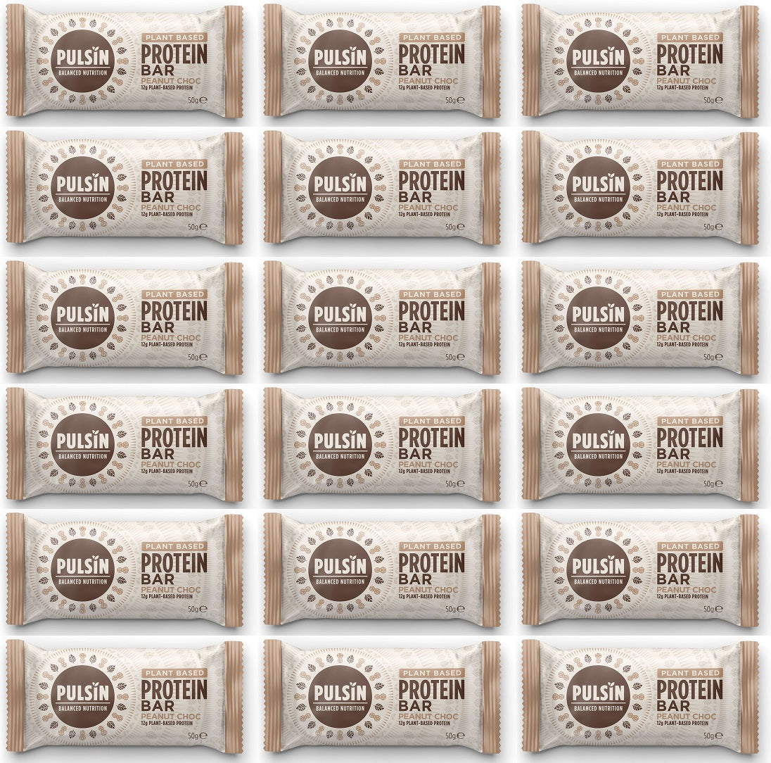 18 x Pulsin Peanut Choc Protein Bar - 50g