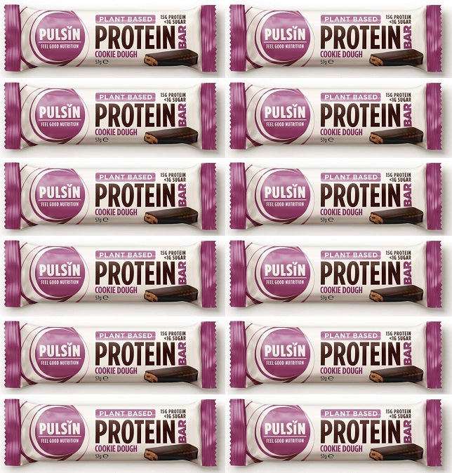 12 x Pulsin Cookie Dough Protein Bar - 57g