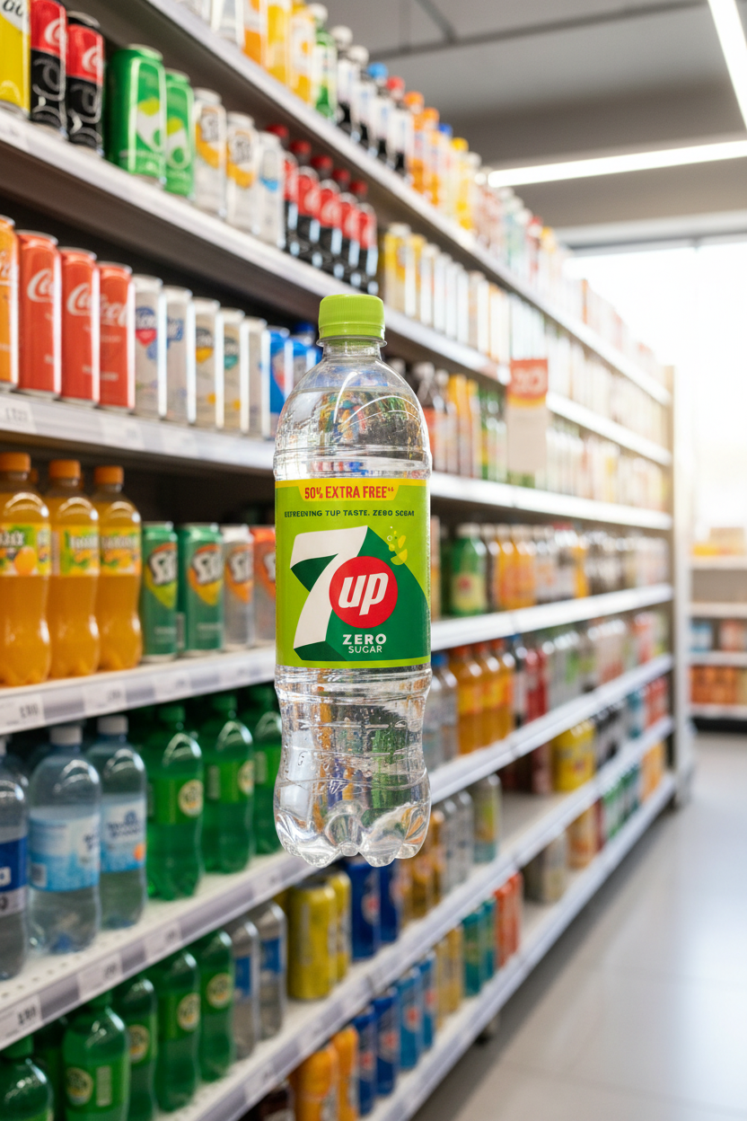 20 x 7Up Zero Sugar Bottle 750Ml