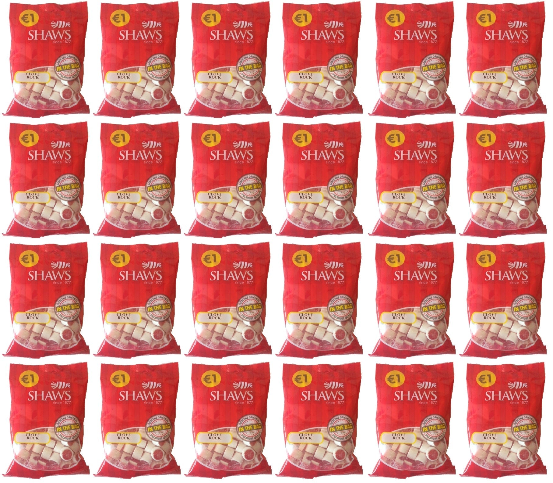 24 x Shaws Clove Rock 100Gm