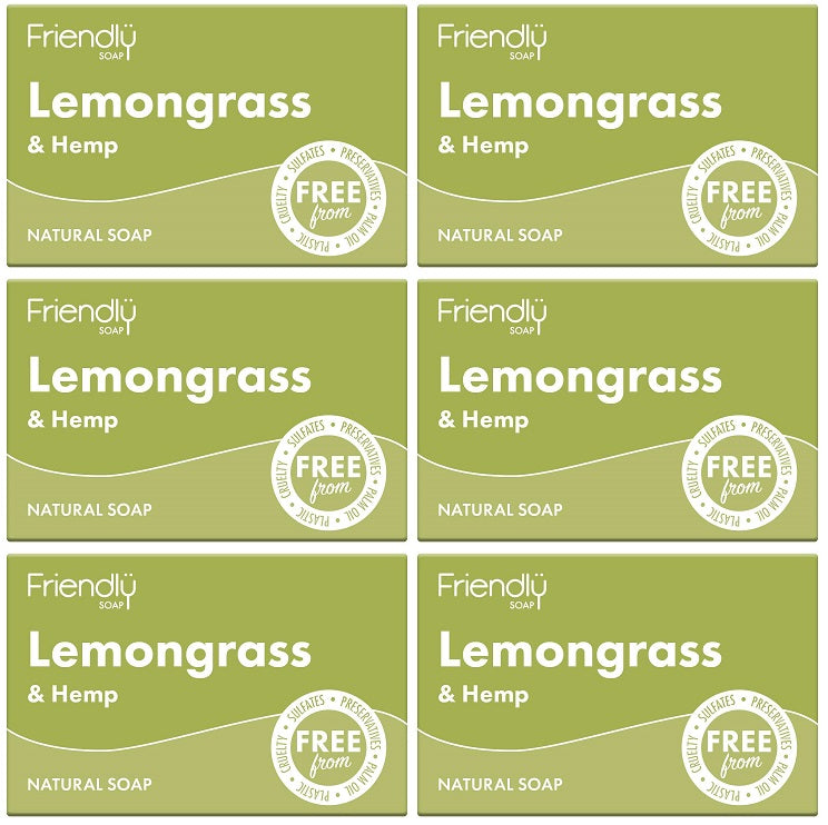 6 x Friendly Soap Lemongrass Soap - 95g