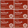 6 x Friendly Soap Patchouli & Sandalwood Soap - 95g