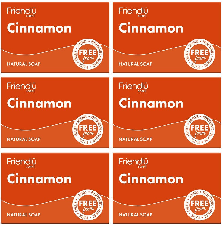 6 x Friendly Soap Cinnamon Soap - 95g