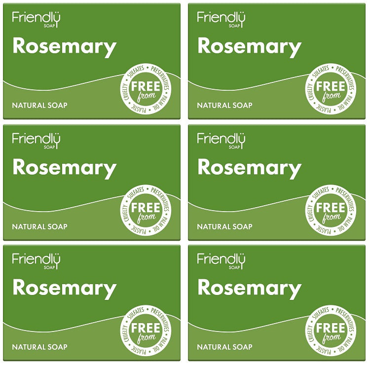 6 x Friendly Soap Rosemary Soap - 95g