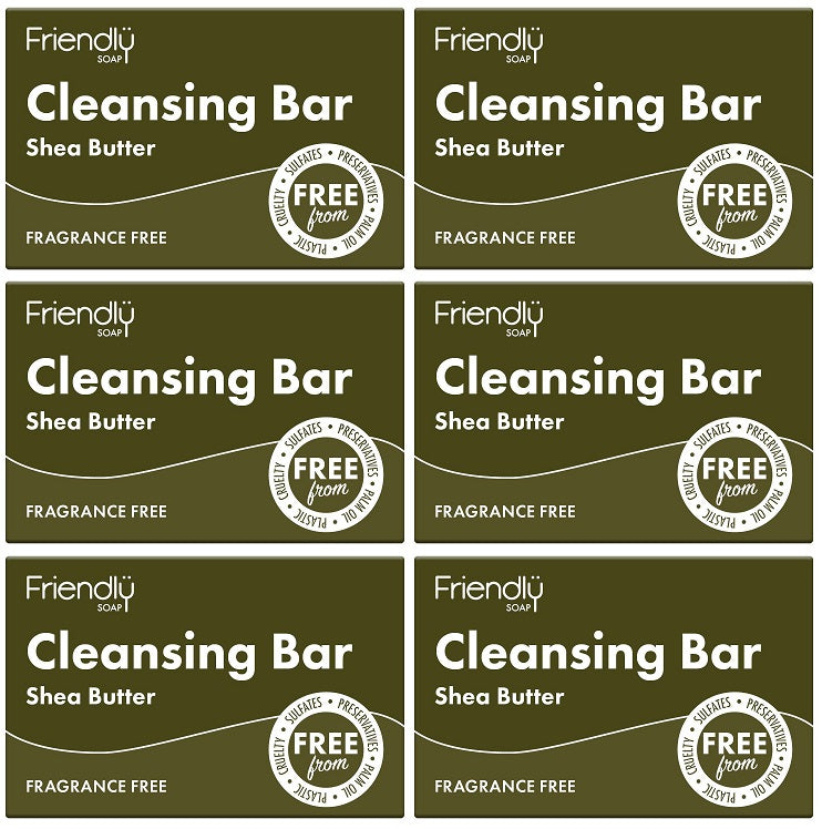 6 x Friendly Soap Shea Butter Cleansing Bar - 95g