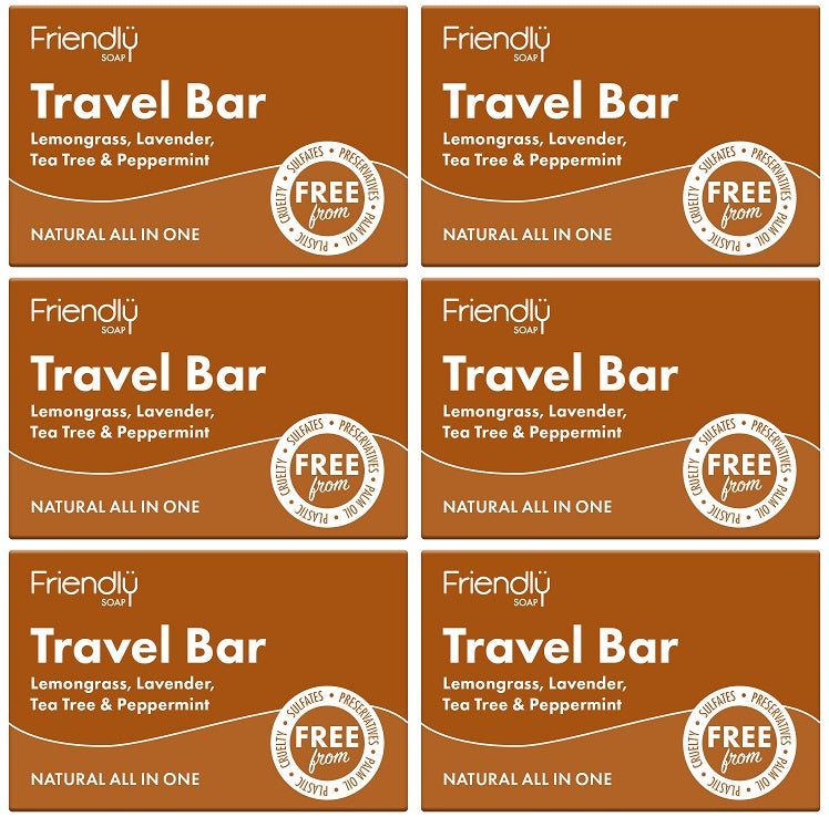 6 x Friendly Soap Travel Bar - 95g