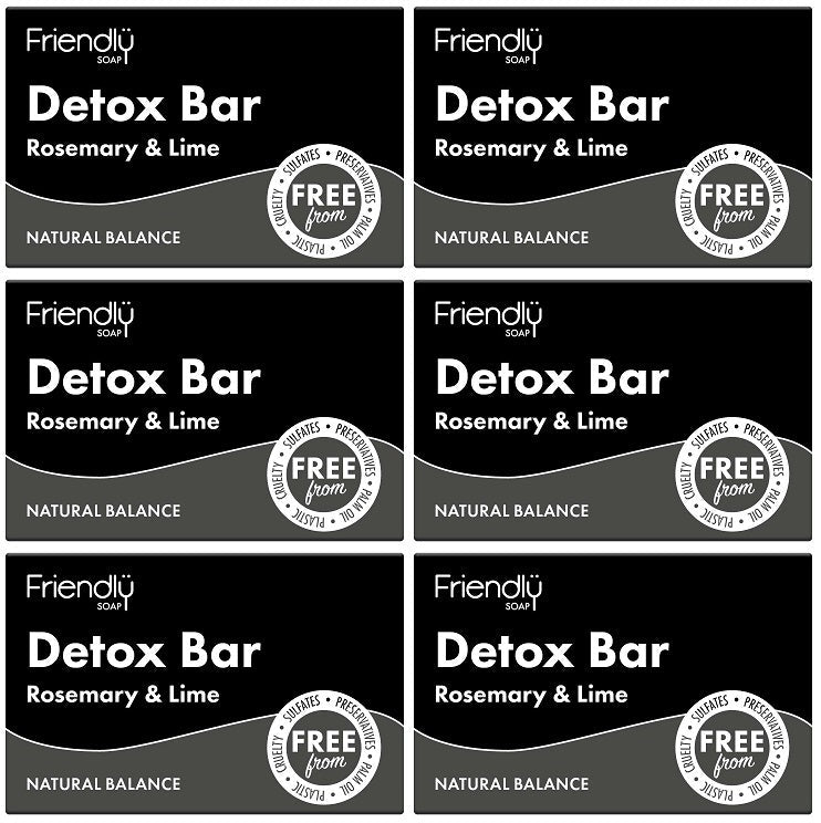 6 x Friendly Soap Detox Bar - 95g