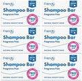6 x Friendly Soap Fragrance Free Shampoo Bar - 95g