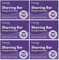 6 x Friendly Soap Orange & Lavender Shaving Bar - 95g