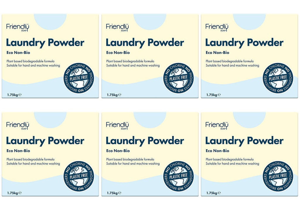 6 x Friendly Soap Laundry Powder - 1750g