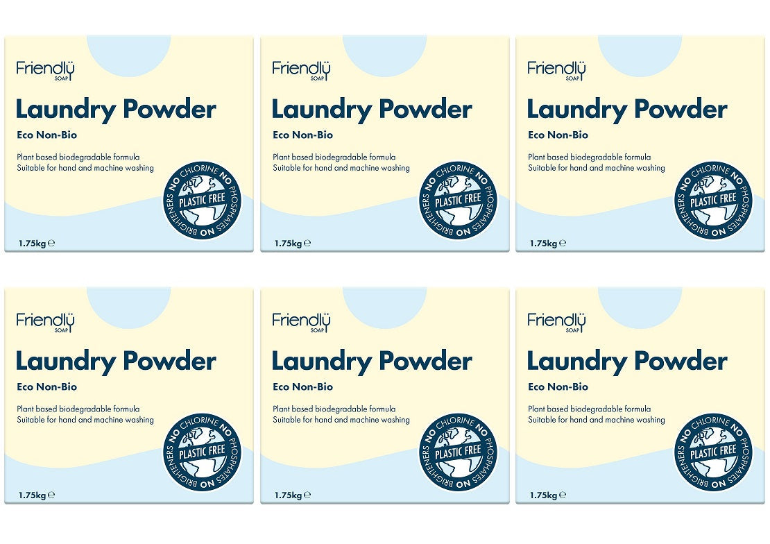 6 x Friendly Soap Laundry Powder - 1750g