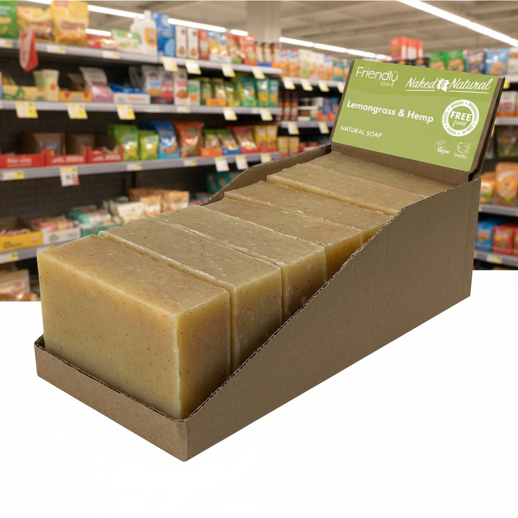 6 x Friendly Soap Naked & Natural Soap Lemongrass & Hemp - 95g