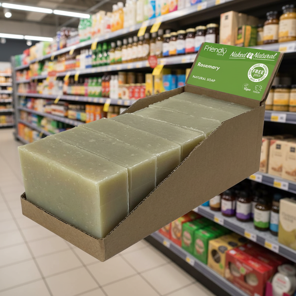 6 x Friendly Soap Naked & Natural Bath Soap Rosemary - 95g