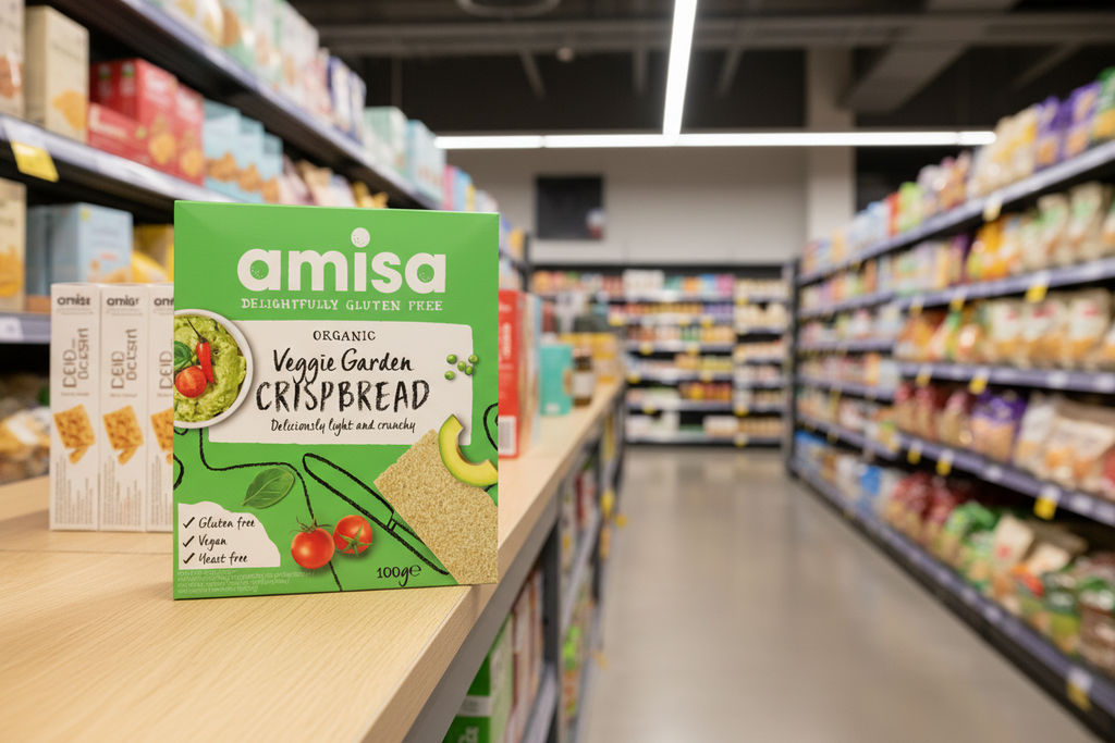 Amisa Organic Veggie Garden Crispbread - GF - 100g