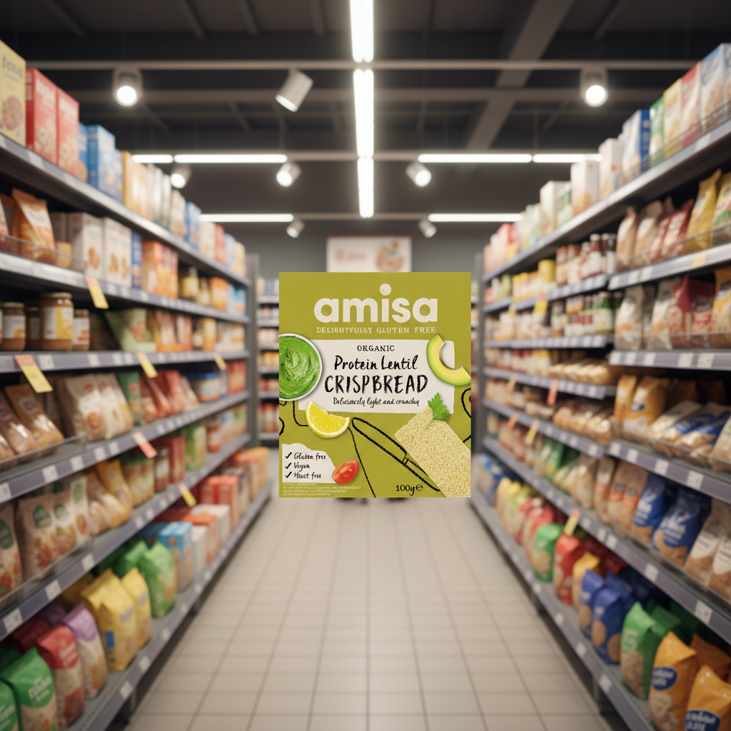 Amisa Organic Protein Lentil Crispbread - GF - 100g